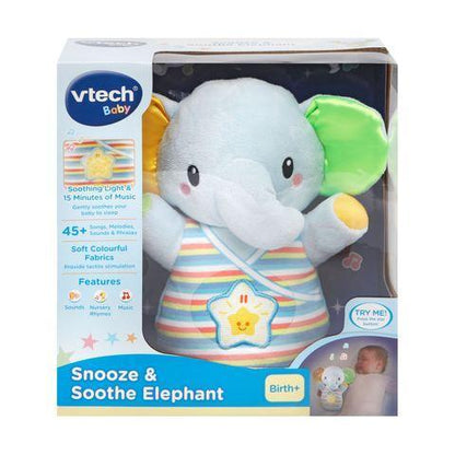 Vtech Snooze and Sooth Elephant. Pink or Blue-Yarrawonga Fun and Games