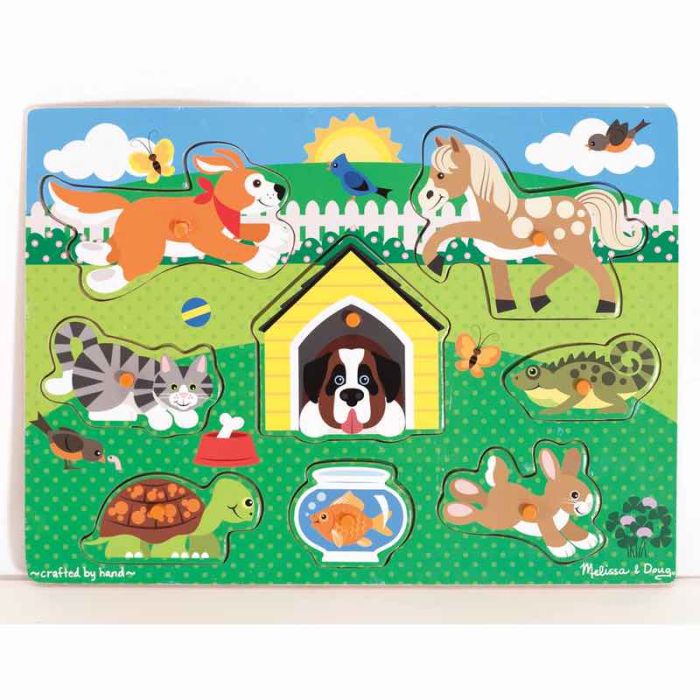 Wooden Pets Peg Puzzle-Yarrawonga Fun and Games