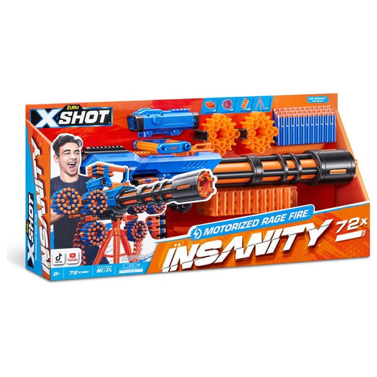 XShot Insanity Motorised Gatling Blaster-Yarrawonga Fun and Games
