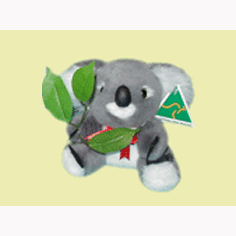 Koala with Leaf - 8 inch